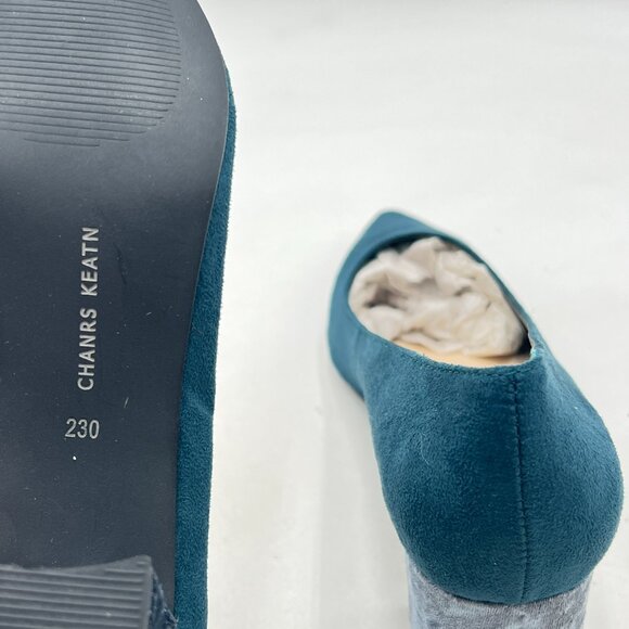 Blue Classic Casual Pumps Pointed Toe Chunky Heels Shoe for Business Occasion - Picture 5 of 7